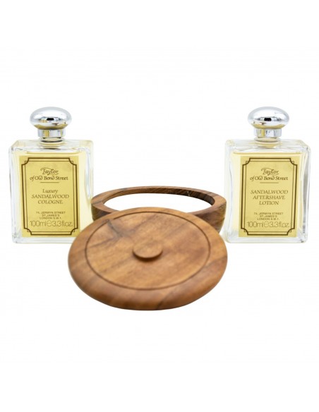 Taylor of Old Bond Street Sandalwood Set per Rasatura