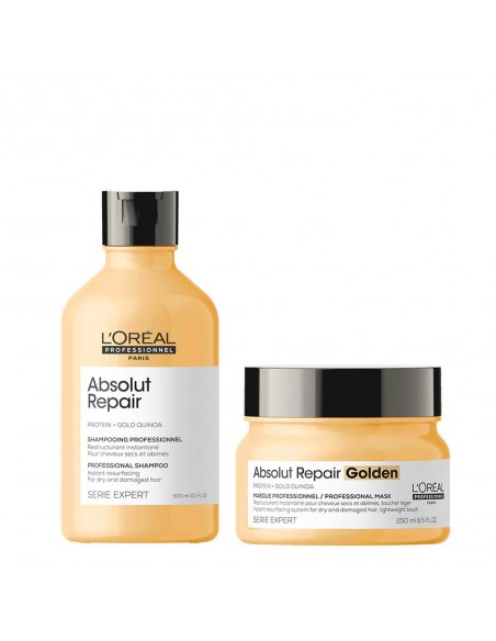 L'Oréal Professionnel Paris Serie Expert Absolut Repair Kit Shampoo 300ml Maschera Golden 250ml