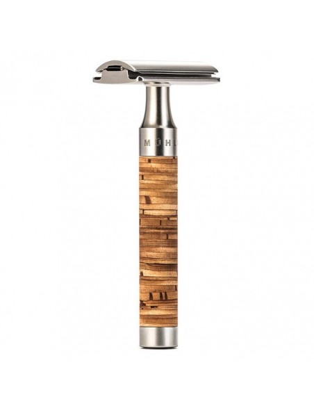 MUHLE ROCCA R95 RASOIO DI SICUREZZA PETTINE CHIUSO CON MANICO IN CORTECCIA DI BETULLA