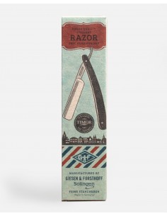 Timor Rasoio a mano libera lama in acciaio al carbonio 6/8” manico in legno di ebano incisione in oro Già Affilato 2