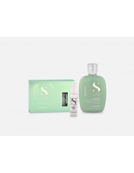 kit Alfaparf Semi Di Lino Scalp Renew Anticaduta - Shampoo + Trattamento In Fiale