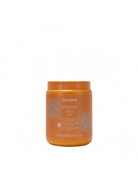 Echosline Keratin Veg Maschera 1000ml per capelli trattati chimicamente