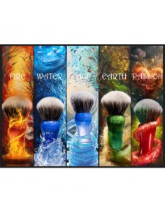 Omega pennello da barba 5 Elements Water in fibra sintetica Elite MB1931/WA 2