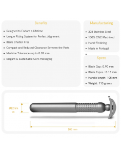 Tatara rasoio di sicurezza a guardia chiusa Masamune nodachi Black 2
