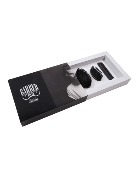 3Ve Maestri Gentleman Barber Box 2 Spazzole barba + Pettine Fitto