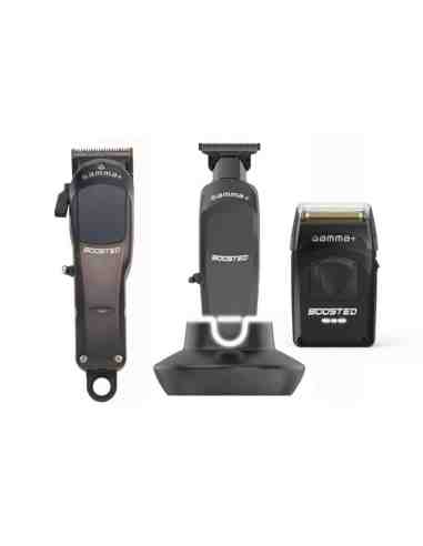 GAMMA PIU' BOOSTED SET BARBER PRO 3PZ CLIPPER+TRIMMER+SHAVER