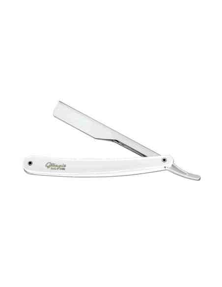 MAGIC RASOIO SHAVETTE A MANO LIBERA RICARICABILE A MEZZA LAMA MANICO BIANCO