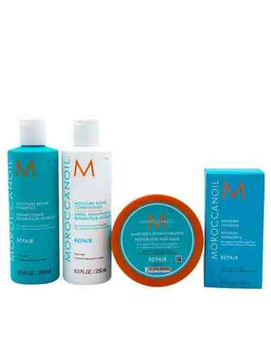 MOROCCANOIL MOISTURE REPAIR KIT RIPARAZIONE CAPELLI DANNEGGIATI SHAMPOO 250 ML-CONDITIONER 250 ML-MASCHERA 250 ML-CREMA 75 ML