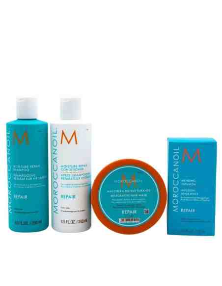 MOROCCANOIL MOISTURE REPAIR KIT RIPARAZIONE CAPELLI DANNEGGIATI SHAMPOO 250 ML-CONDITIONER 250 ML-MASCHERA 250 ML-CREMA 75 ML