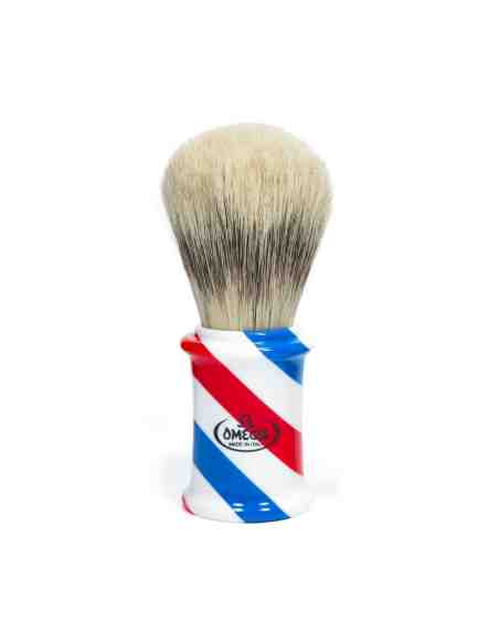 OMEGA PENNELLO DA BARBA GIGANTE BARBER POLE 1003 IN PURA SETOLA EFFETTO TASSO
