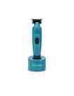 Hyper Veloce Trimmer Dark Teal nella base di ricarica professionale Cocco