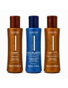Cadiveu Brasil Cacau Nanoplastia kit lisciante anticrespo 3 prodotti da 110 ml con shampoo trattamento e maschera