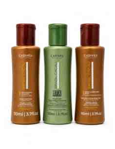 Cadiveu Brasil Cacau BTX Vegan kit lisciante anticrespo 3 prodotti da 110 ml con shampoo trattamento e maschera