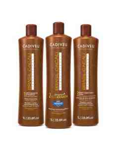 Cadiveu Brasil Cacau Eco Keratin Kit Grande 3x1000 ml trattamento lisciante anticrespo professionale