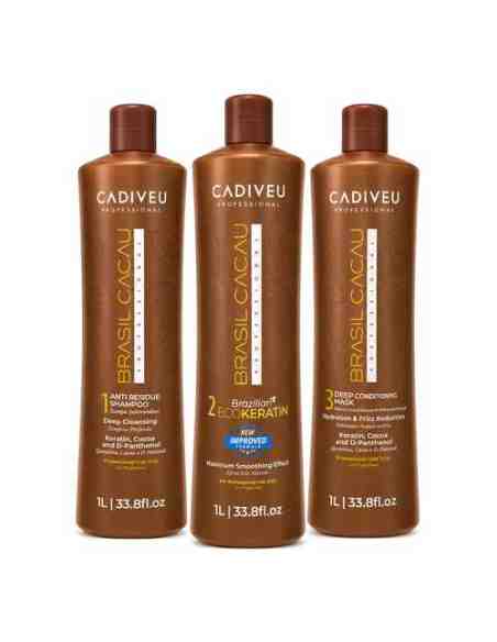 Cadiveu Brasil Cacau Eco Keratin Kit Grande 3x1000 ml trattamento lisciante anticrespo professionale