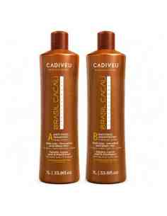 Cadiveu Brasil Cacau Antifrizz Shampoo + Conditioner 1000 ml – Kit Anticrespo Professionale