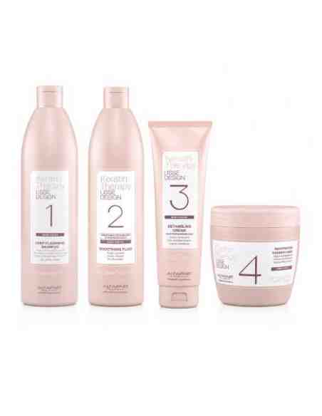 Kit Alfaparf Keratin Therapy Lisse Design trattamento lisciante professionale 4 step con shampoo fluido crema e maschera