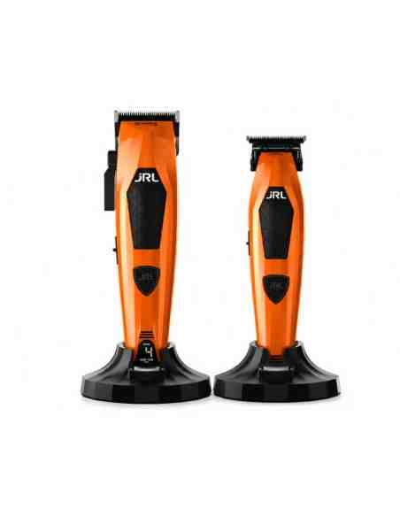JRL Diamante 2025C Clipper e 2025T Trimmer Orange con basi di ricarica professionali.