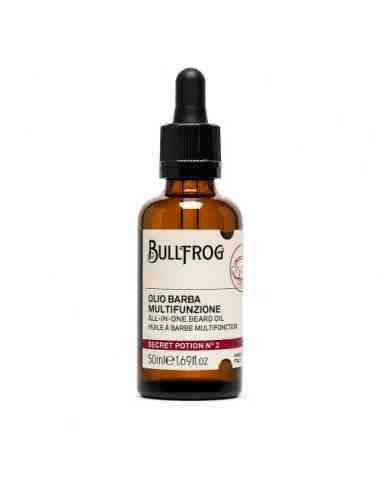Bullfrog All In One Beard Oil Secret Potion N.2 50 ml – Olio Barba Multifunzione Pre e Post Rasatura