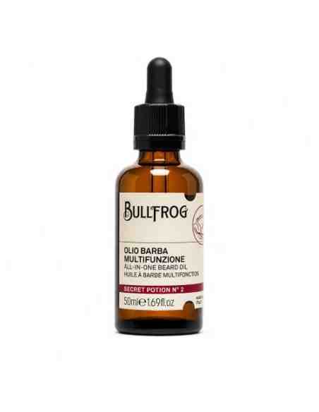 Bullfrog All In One Beard Oil Secret Potion N.2 50 ml – Olio Barba Multifunzione Pre e Post Rasatura