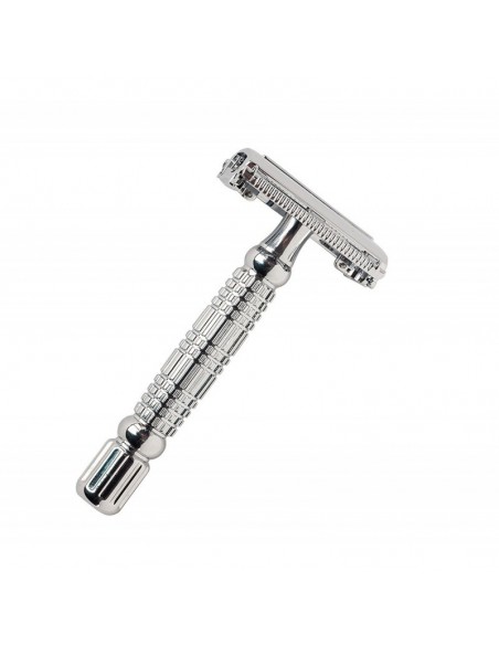 Rasoio di sicurezza Vie-long 10002R apertura a farfalla in acciaio inox