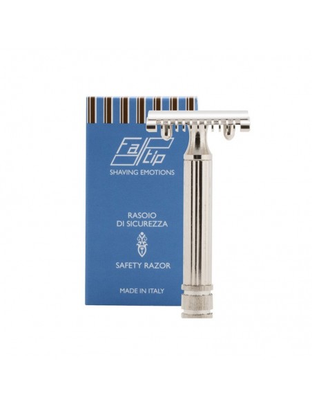 Fatip 42105 rasoio di sicurezza nickel classic originale grande pettine aperto