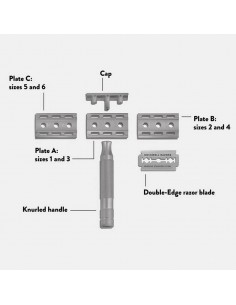 Rasoio di Sicurezza Acciaio Inossidabile Opaco 2