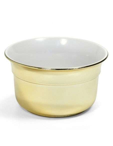 Omega ciotola per sapone da barba oro dorata