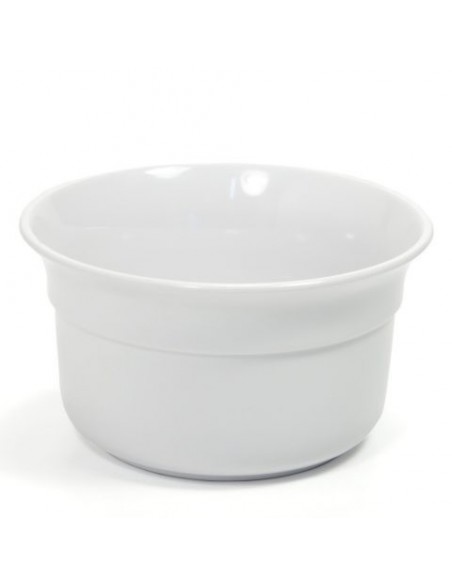 Omega ciotola per sapone da barba bianca