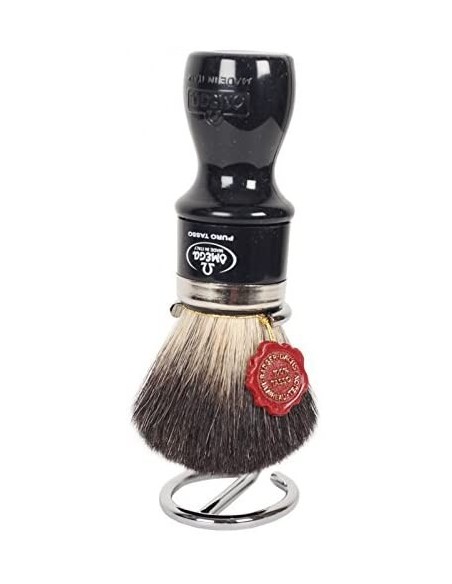 Omega pennello da barba 6783.y con supporto tasso nero pure badger