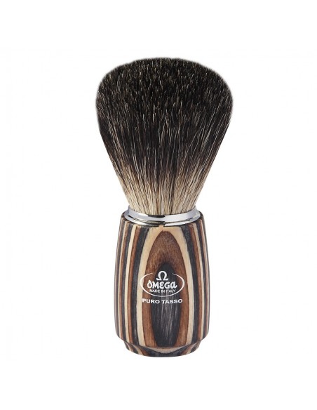 Omega pennello da barba 6752 in tasso best badger nero manico legno