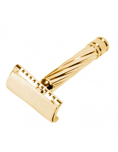 Fatip 42147 Slant rasoio di sicurezza closed comb Gold pettine chiuso oro .Lo storto