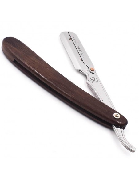Parker SRDW Shavette rasoio a mano libera manico legno scuro