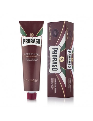 Proraso Sapone da Barba Linea Linea Rossa Barbe Emolliente e Nutriente Dure Tubo 150 ml